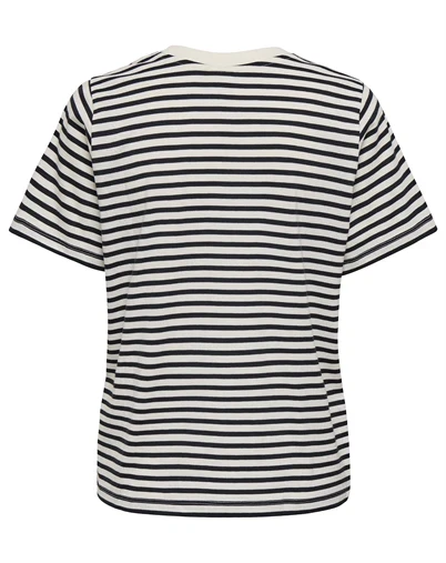 JDY - JDYPisa Print T-shirt - Cloud Dancer/New Stripe